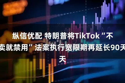 纵信优配 特朗普将TikTok“不卖就禁用”法案执行宽限期再延长90天