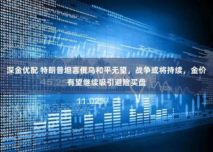 深金优配 特朗普坦言俄乌和平无望，战争或将持续，金价有望继续吸引避险买盘